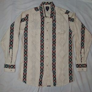 Panhandle Slim Aztec Themed Mens Size Large